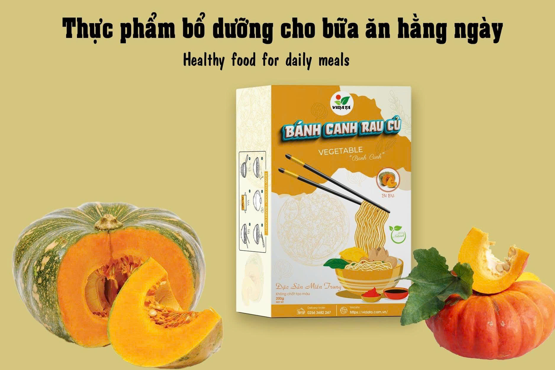 Bánh canh rau củ vị BÍ ĐỎ